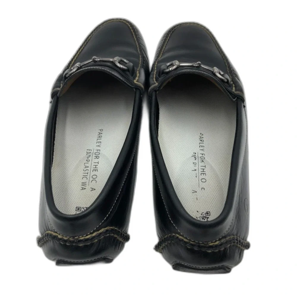 Peter Millar Men's Black Leather Slip On Loafers Driving Shoes Size 11.5M Brazil